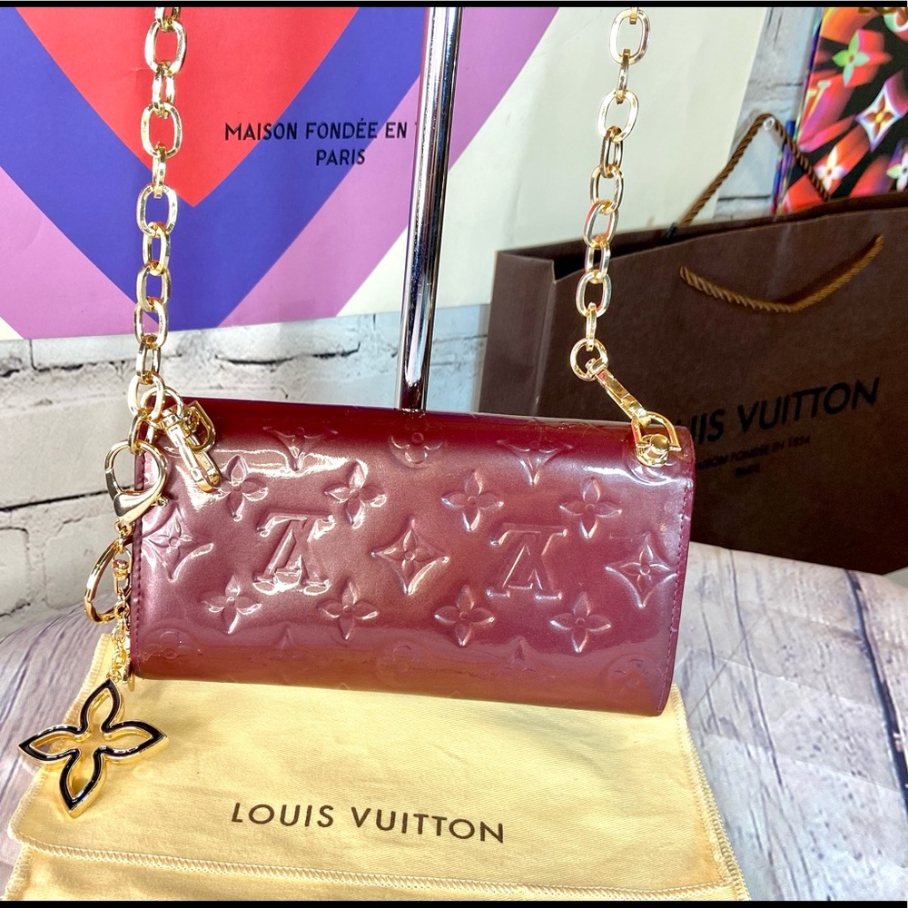 Louis Vuitton Bordeaux color vernis Sarah wallet crossbody - Picture 3 of 16